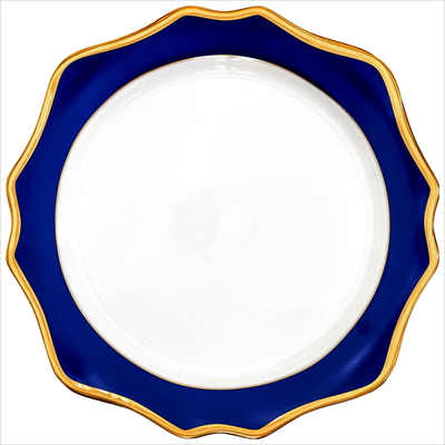 Teller flach 32cm _Sunflower dunkelblau__top